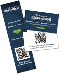 Exemple d'imprimerie et de codes QR, Montréal photocopie