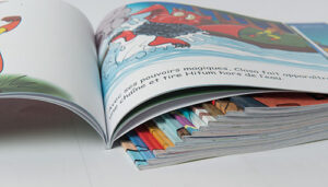 Collection de livres produits par des auteurs indépendants.